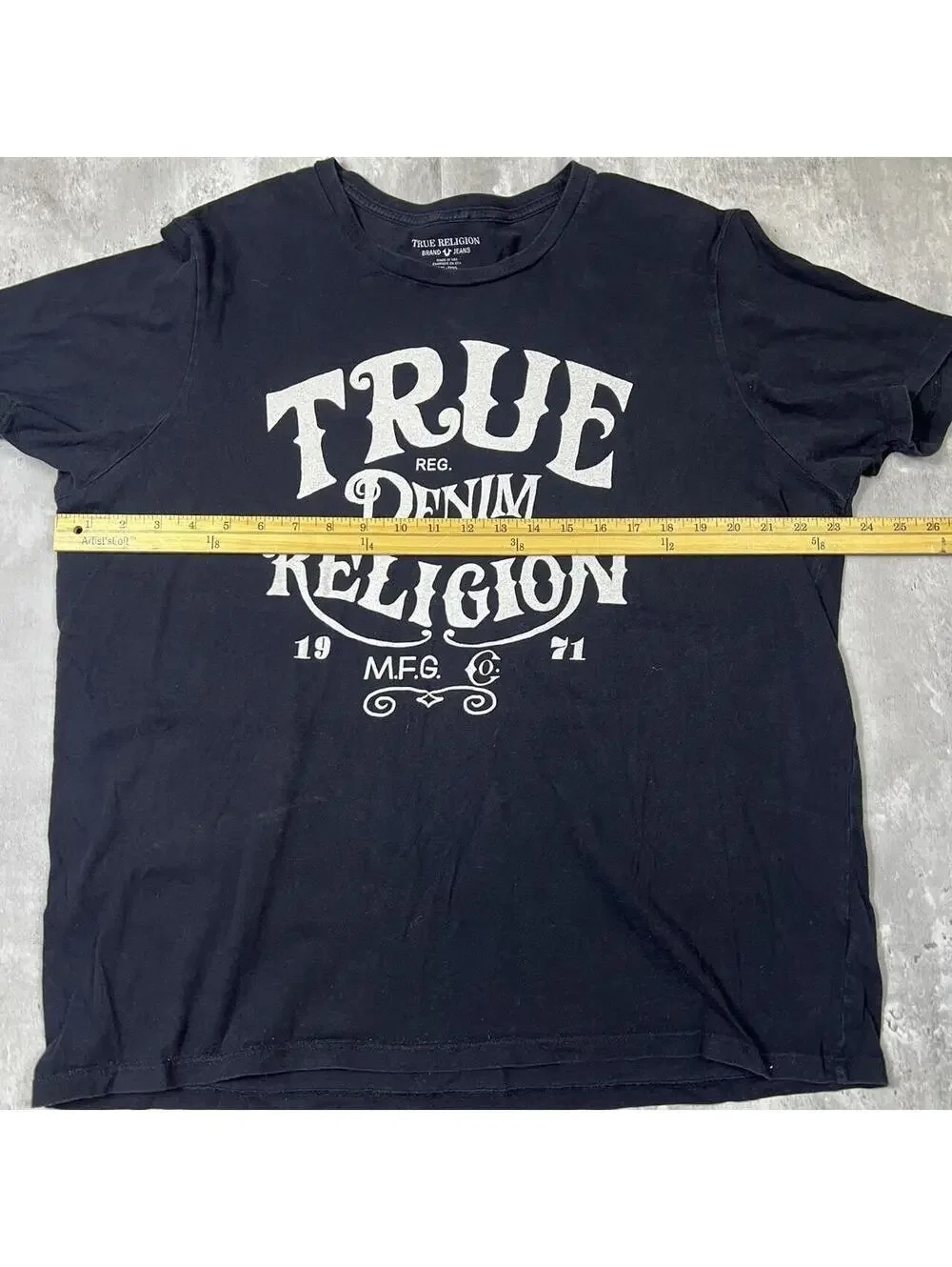 True Religion graphic tee in black 3xl / 2xl